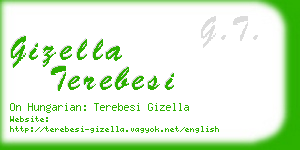 gizella terebesi business card